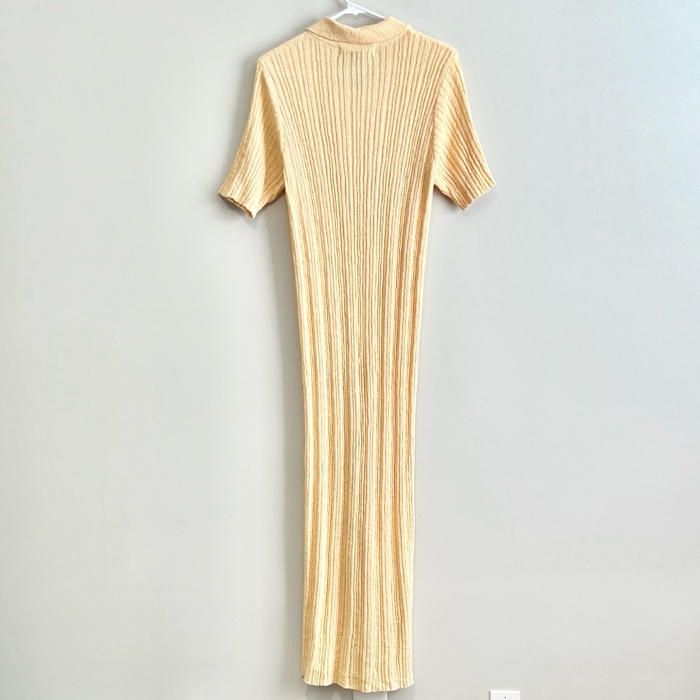 Free People Beach Riding Waves Knit Button Midi Dress - Picture 2 of 5